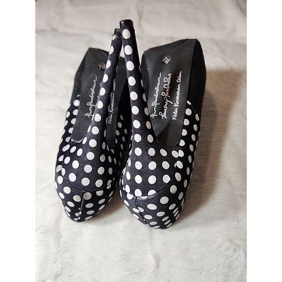 KIM KARDASHIAN KOLLECTION Polka Dot Hidden Platform Heels Pumps Womens Size 7 M - Picture 5 of 6
